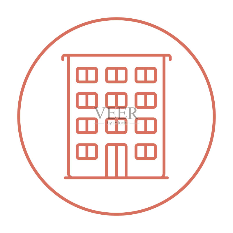 住宅建筑线条图标图标素材