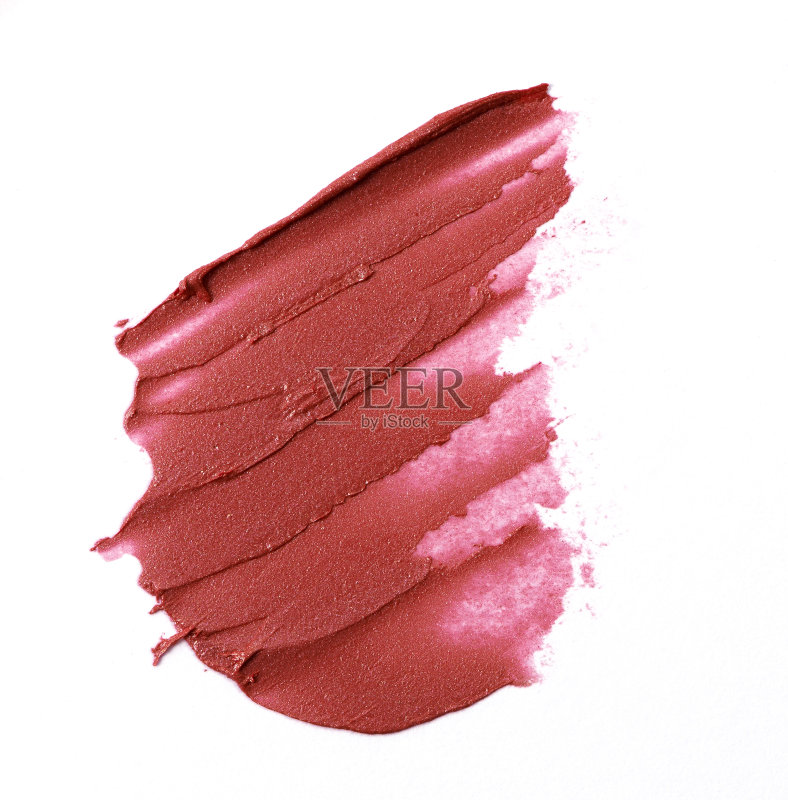 红色唇膏在背景上描边正版图片素材