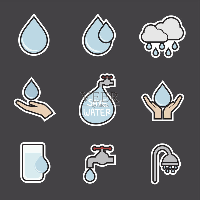 水图标图标素材