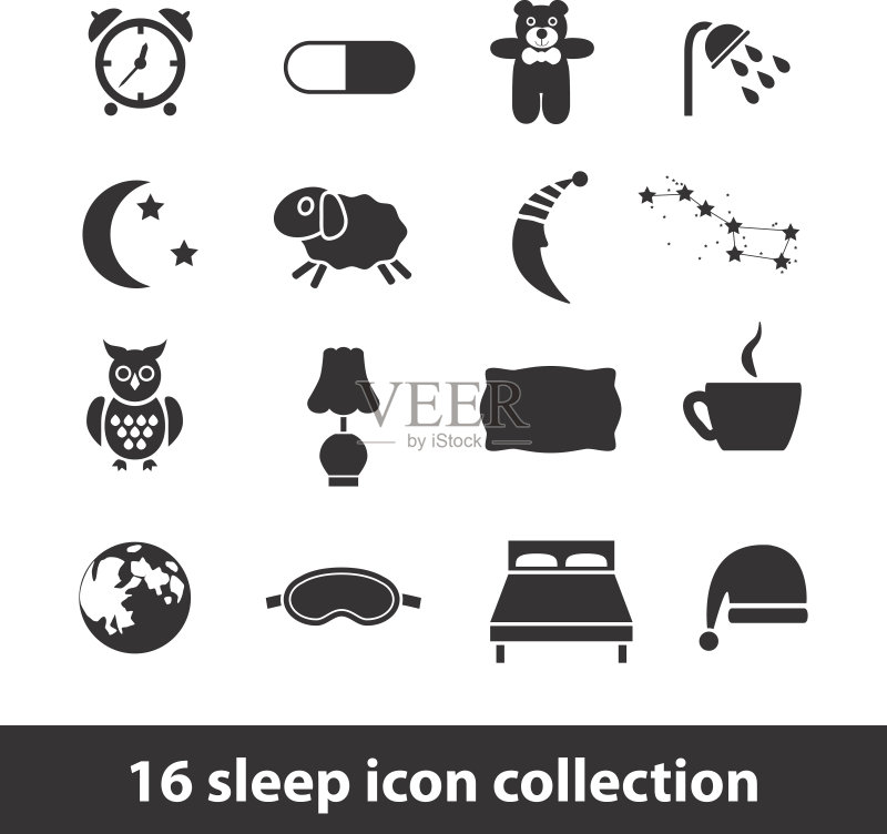 睡眠图标图标素材