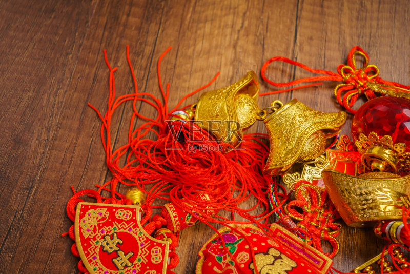 中国新年装饰的特写正版图片素材