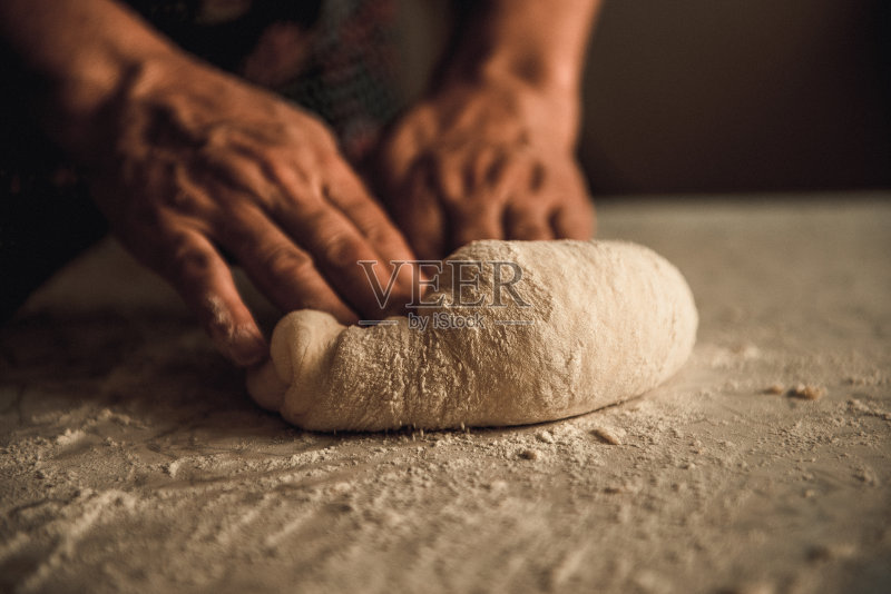 用手揉面正版图片素材