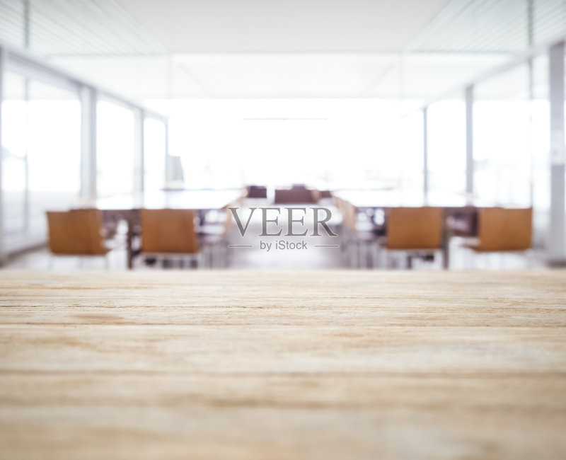 桌面模糊办公空间会议带座位的会议室正版图片素材