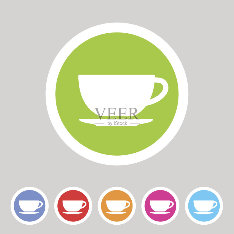 茶，咖啡杯扁平风格图标标志图标素材