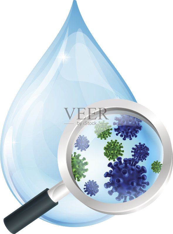细菌水滴概念正版插画素材