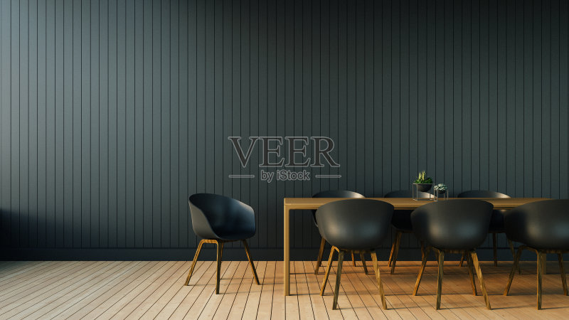 简单的工作和餐饮设置现代正版图片素材