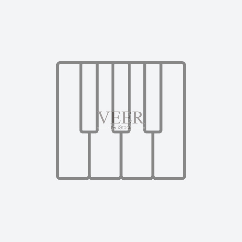 钢琴键线条图标图标素材