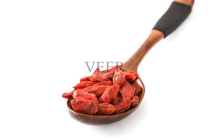 勺子上的枸杞正版图片素材