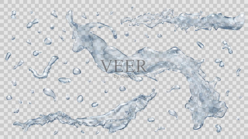 水飞溅，水滴正版元素素材