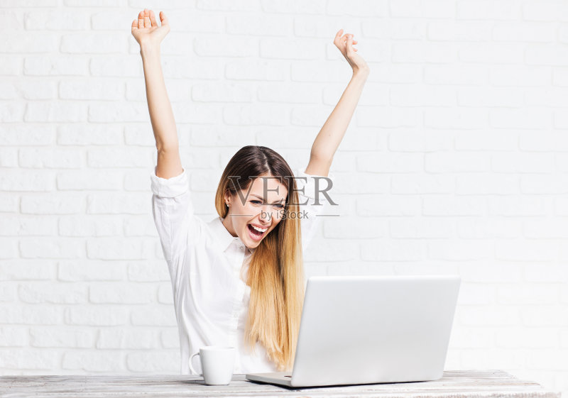 快乐的商业女性正版图片素材