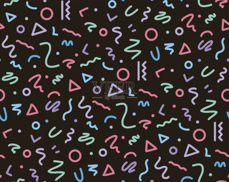 嬉皮士风格的插图。正版插画素材