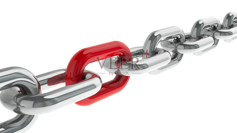 红色链环正版图片素材