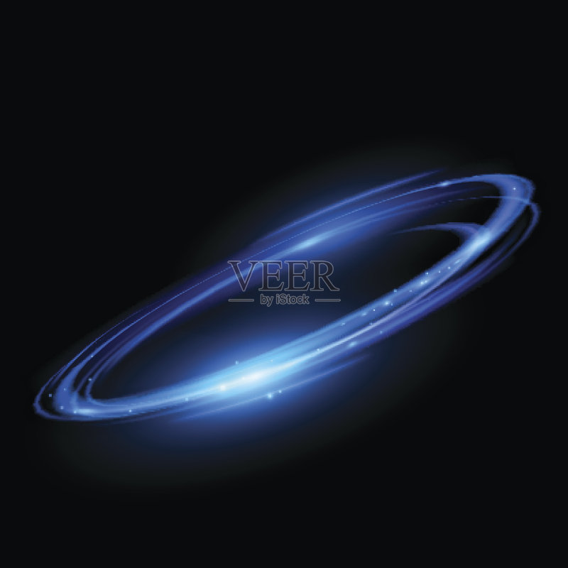 抽象发光的圆线正版元素素材
