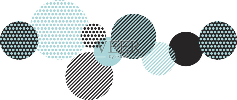 蓝色和黑色抽象几何图案。现代的几何图案正版插画素材