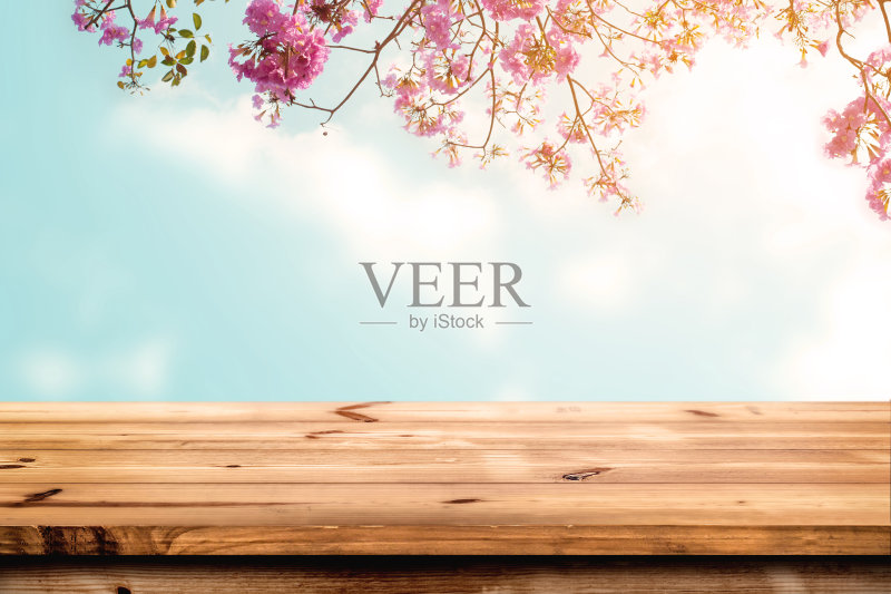 春季木质桌面正版图片素材