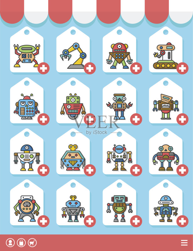 可爱的卡通消防员正版插画素材