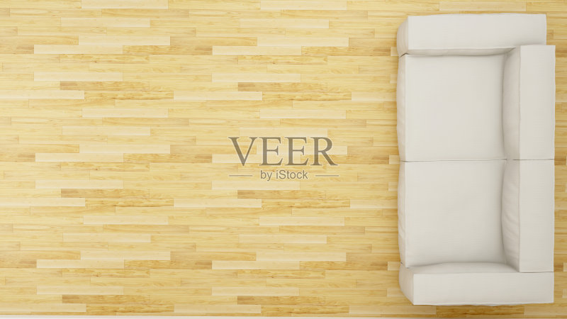 客厅沙发俯视图- 3d渲染正版图片素材