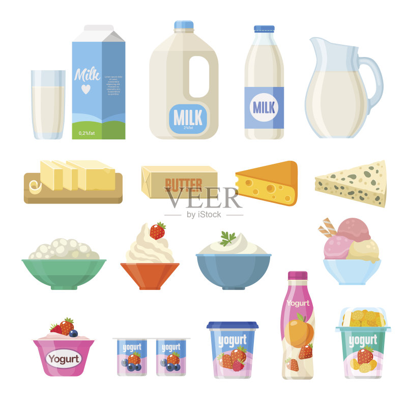 乳制品正版插画素材
