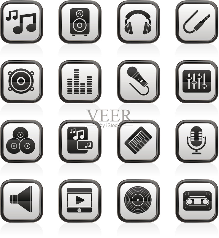 音乐、声音和音频图标图标素材