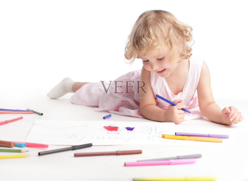 孩子画画正版图片素材