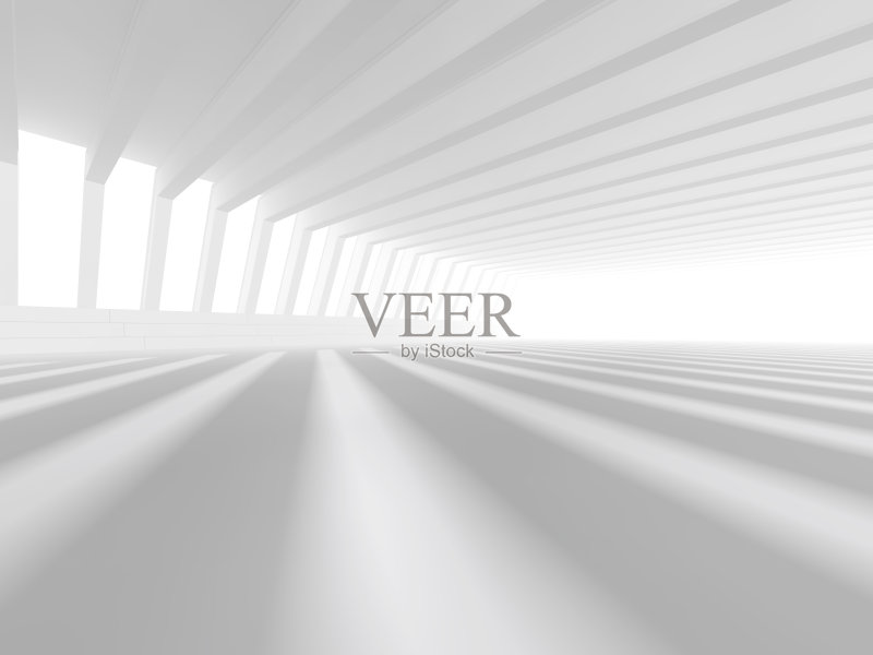 空的白色开放空间3D渲染正版图片素材