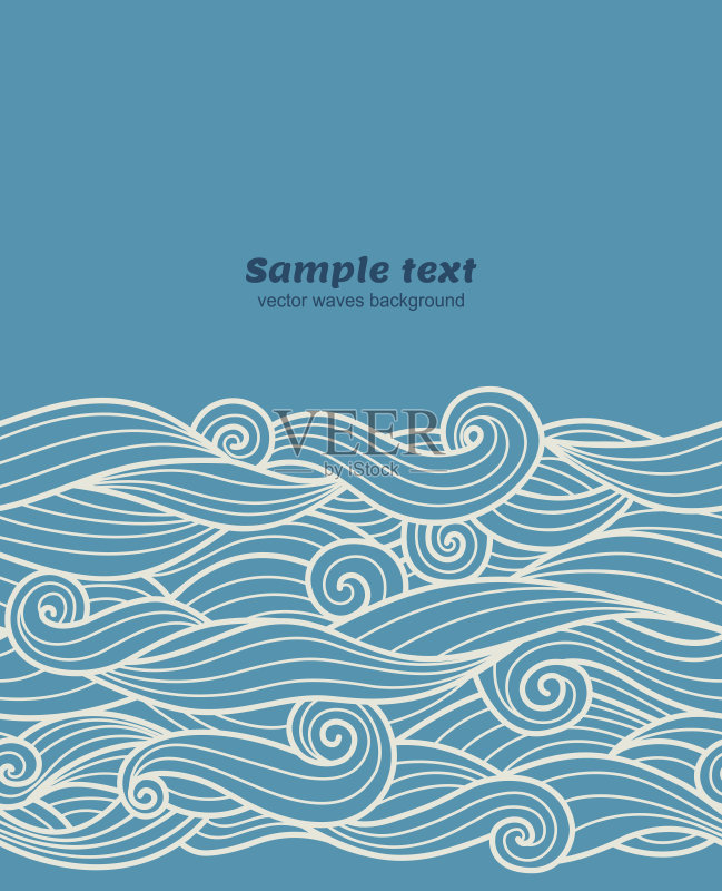 波模式正版插画素材