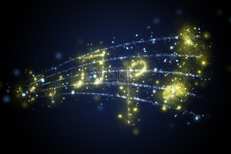 五角星带音符正版图片素材