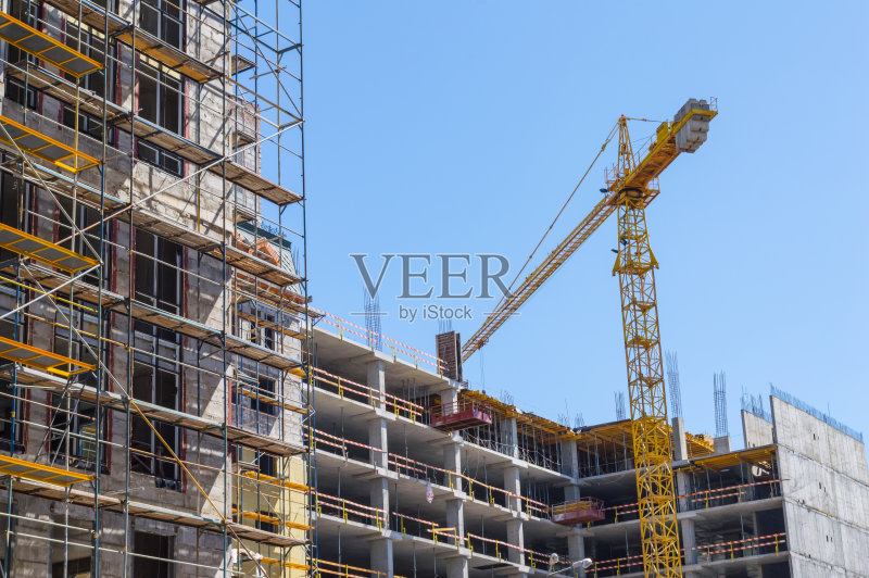 起重机建筑施工正版图片素材