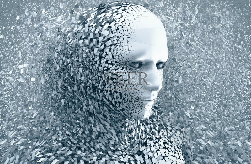 抽象的人物支离破碎正版图片素材