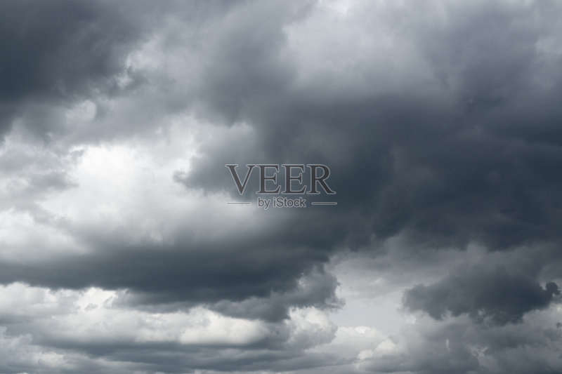 风暴的天空,下雨了。正版图片素材