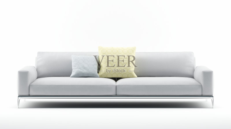 白色枕头沙发正版图片素材