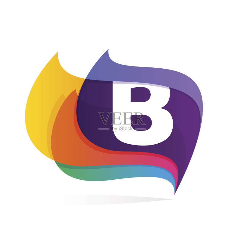 羽毛或旗帜字母B图标图标素材