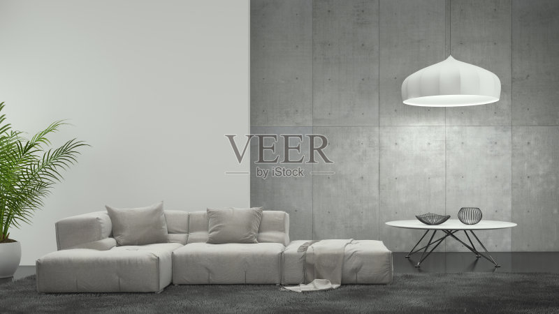 简约现代的室内客厅正版图片素材