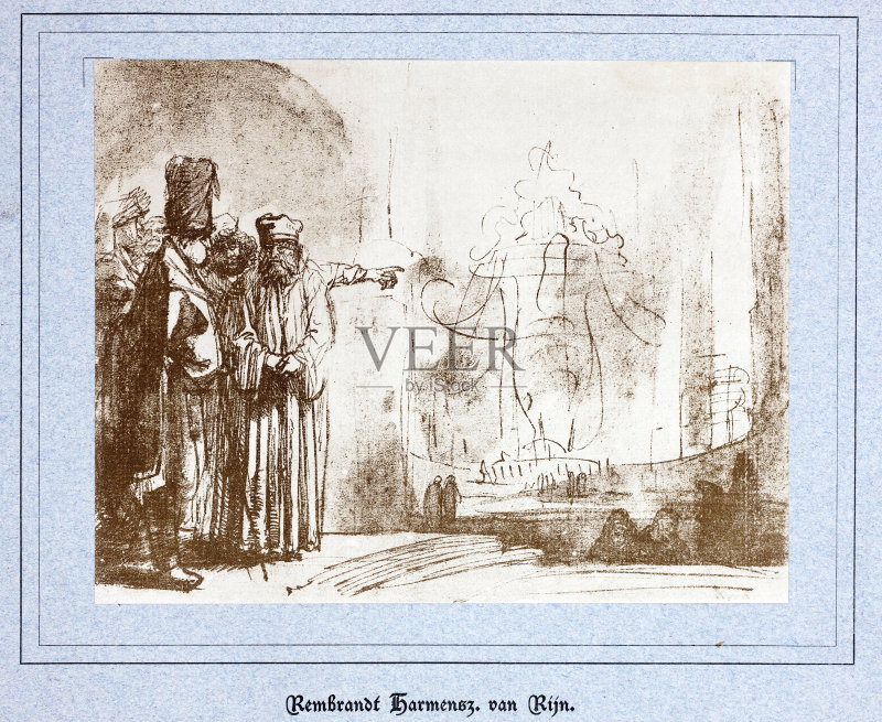 素描的伦勃朗正版插画素材