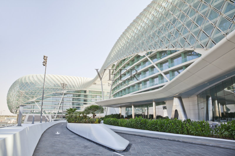 阿布扎比亚斯码头岛正版图片素材