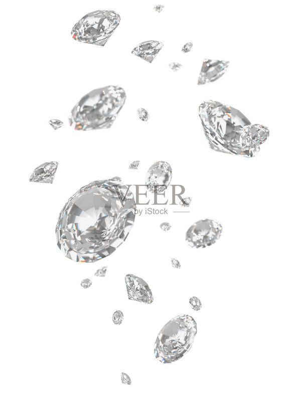 钻石下落-景深的领域正版图片素材