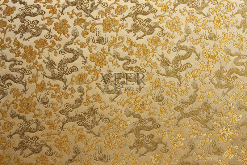 金龙刺绣正版插画素材