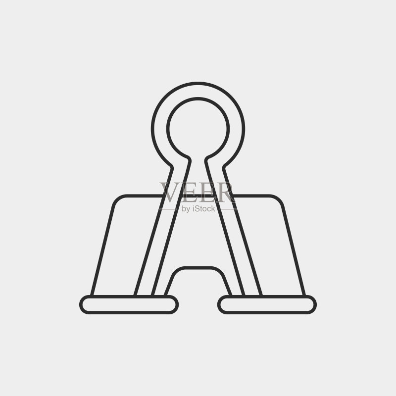 回形针线条图标图标素材