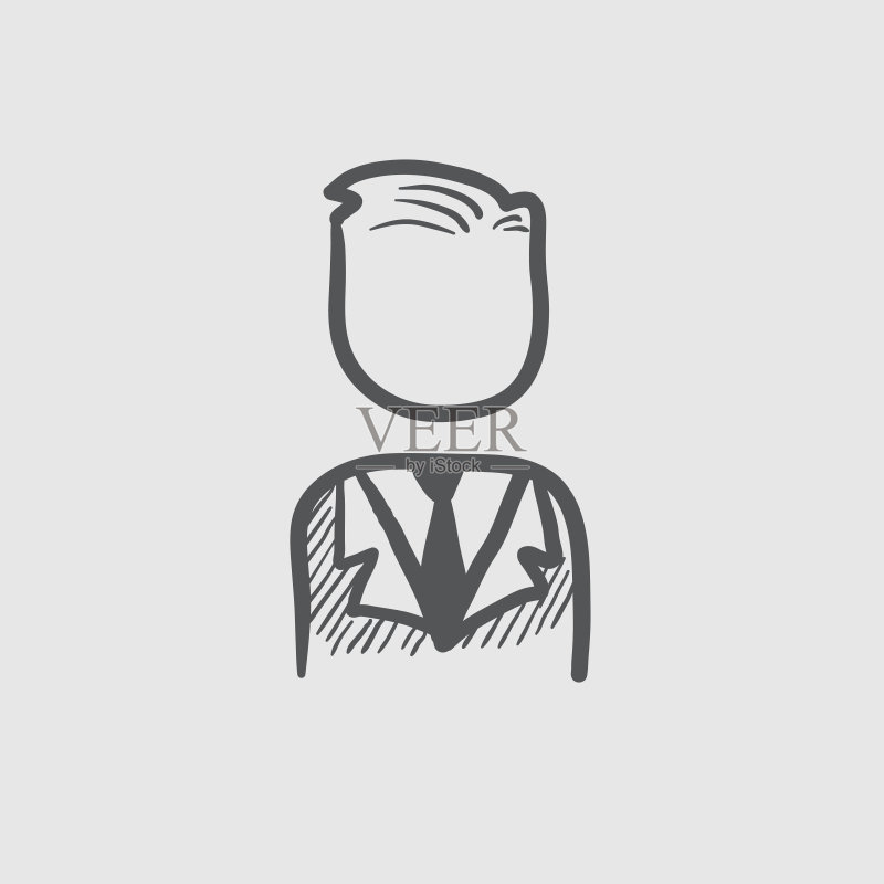 商人素描图标图标素材