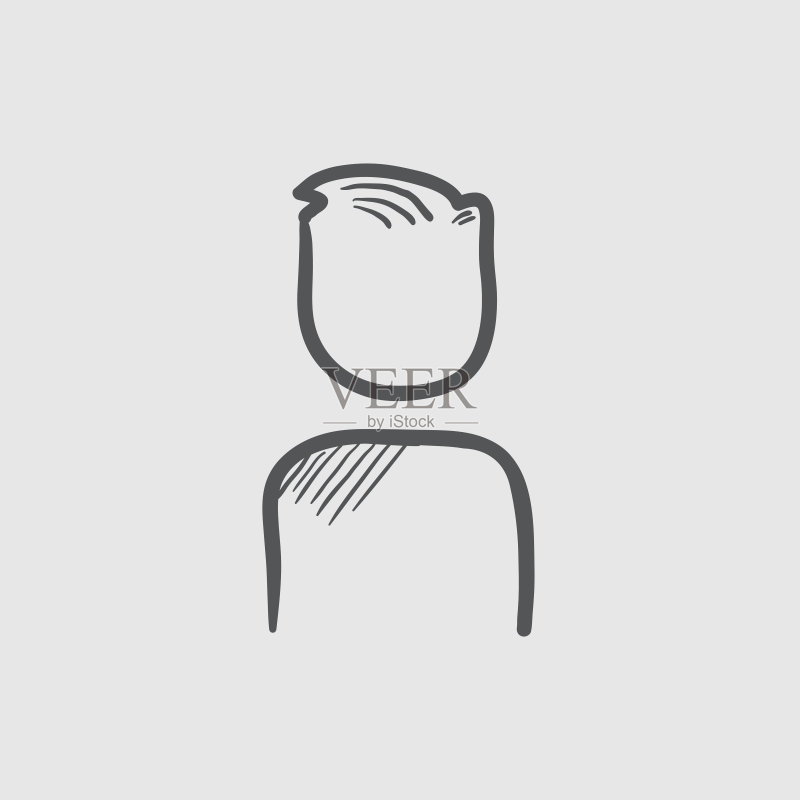 男子素描图标图标素材