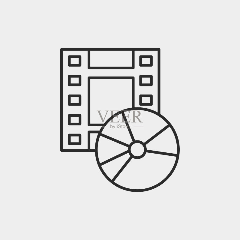 电视视频线路图标图标素材