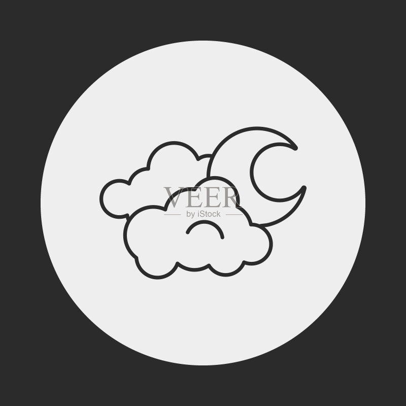 天气线条图标图标素材