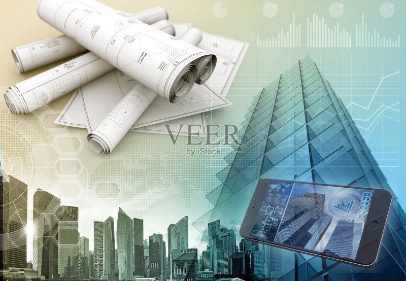 市中心的摩天大楼项目正版插画素材