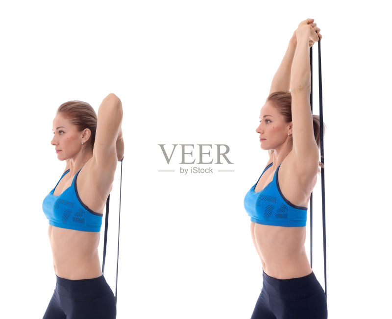 松紧带给三头肌力量正版图片素材