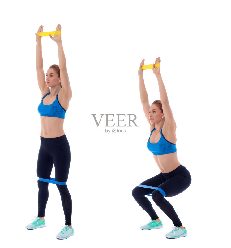 松紧带式下蹲正版图片素材