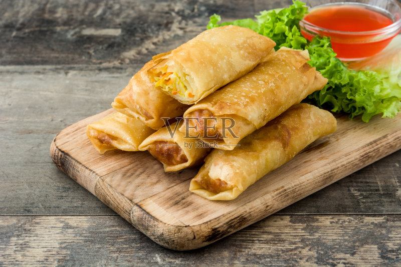 蔬菜春卷正版图片素材