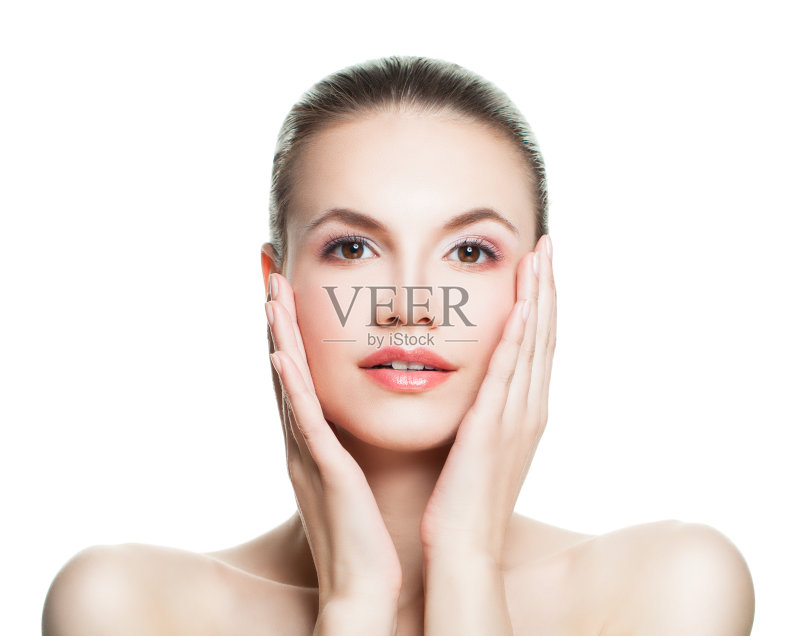 完美水疗模特与健康的皮肤隔离。Spa美容正版图片素材