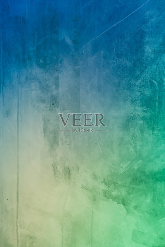 绿色的蓝色抽象艺术绘画背景正版插画素材