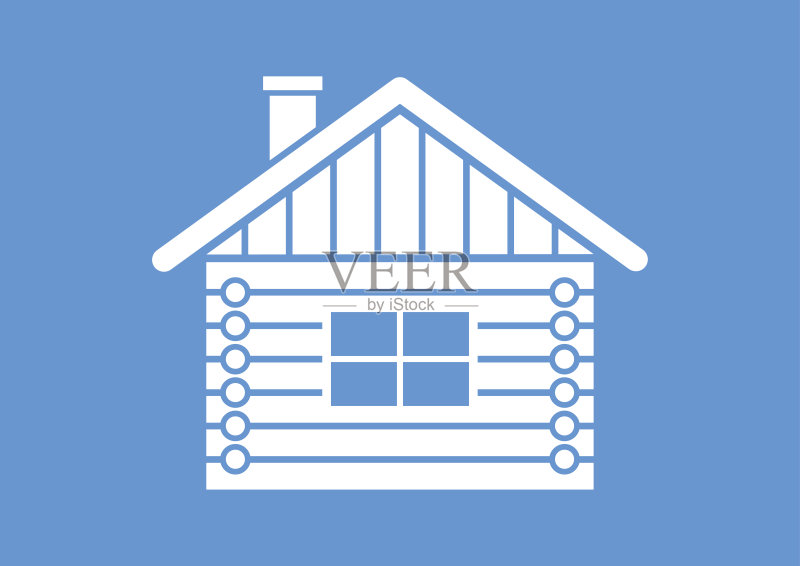 白色小木屋图标图标素材