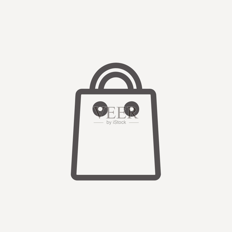 购物袋细线图标图标素材